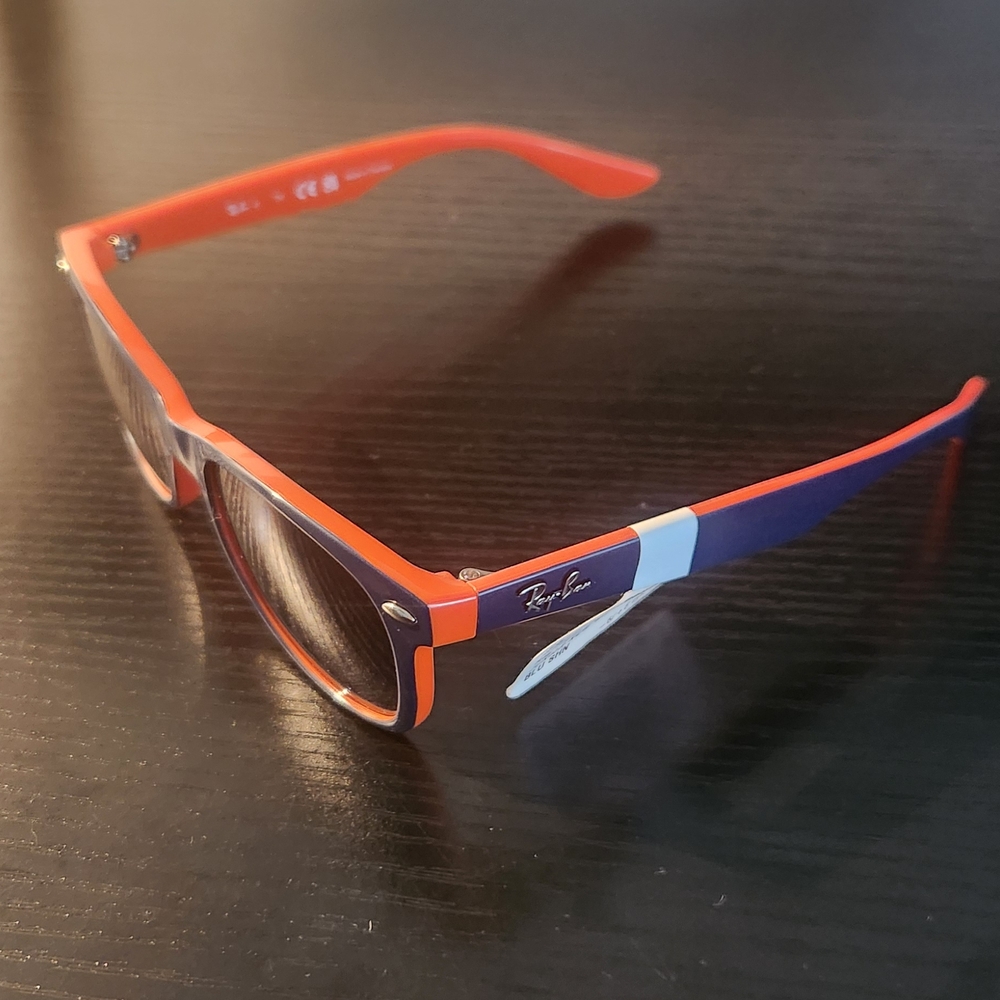 Ray-Ban Red Orange and Electric Blue Kids Sunglasses . NO CASE